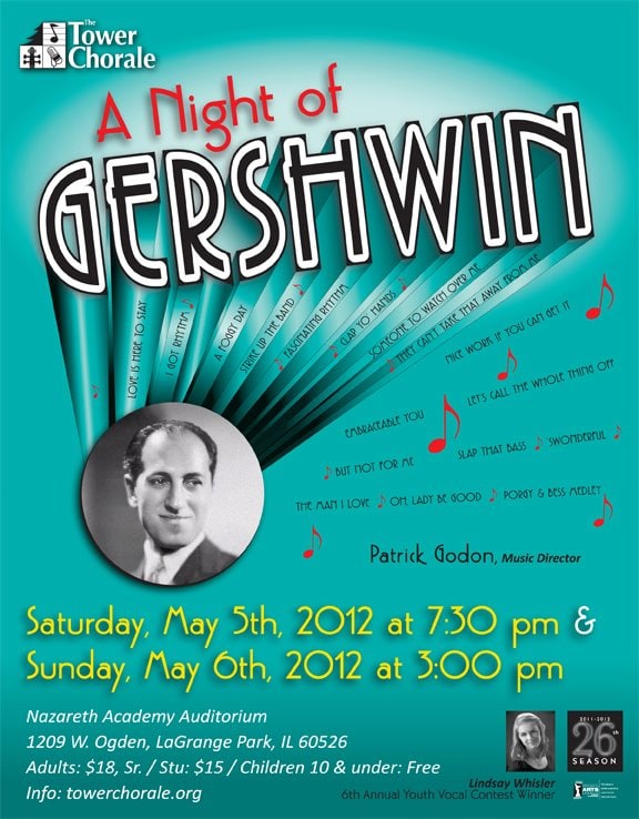 A Night of Gershwin concert program