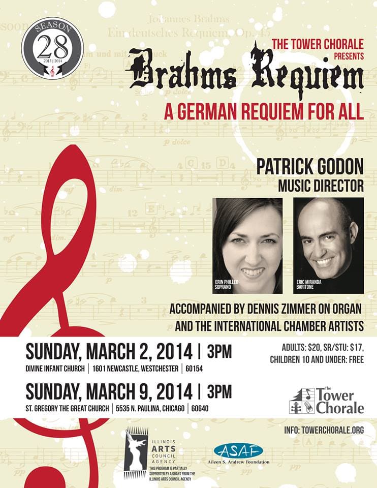 Brahms Requiem concert program