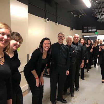 The Tower Chorale performing with Foreigner | Group shot