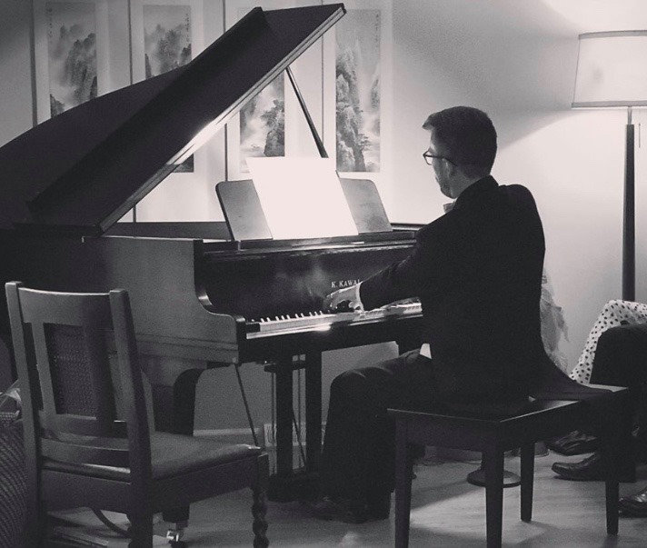 Patrick playing the piano