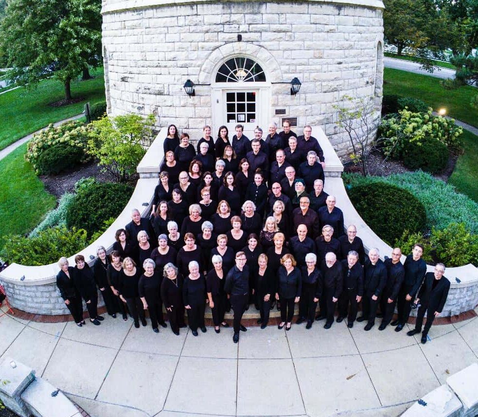 The Tower Chorale in front of the iconic, and historically significant Western Springs water tower.